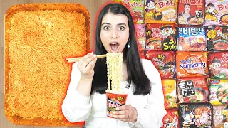 خلطت كل أنواع الاندومي 🍜🍜 | خليت الناس تتذوقه !! 😱