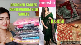 Meesho Teej & Festive Special Designer Saree, Kanjeevaram Silk Saree Starting Rs:450  #Meesho #Saree