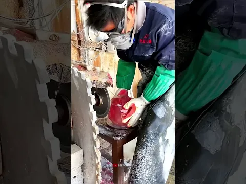 দামি লাল পাথর দিয়ে তৈরি শিল্পকর্ম — Stone Craft Process Explained 🔴 #shorts