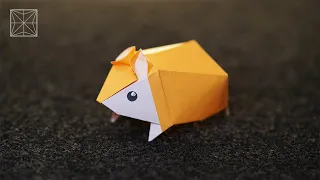 ORIGAMI HAMSTER EINFACHE SCHRITT FÜR SCHRITT ANLEITUNG | WIE MAN ORIGAMI HAMSTER AUS PAPIER BASTELT