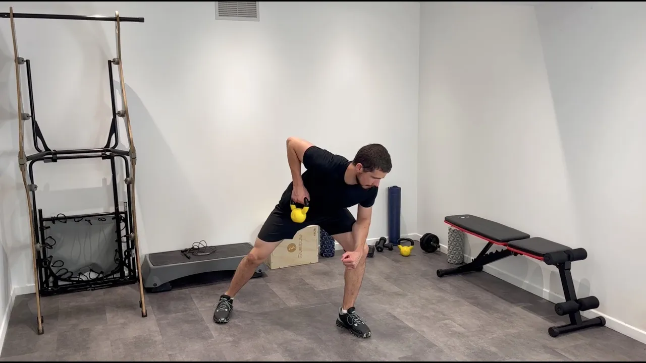 Image Rowing prise neutre à un bras avec kettlebell