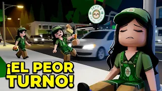 ¡EL PEOR DÍA DE MI VIDA! Trabajando de repartidora en Brookhaven 💀🍔