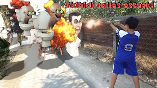 Skibidi toilet attack my home funny skibidi toilet - TiTan Dinosaur
