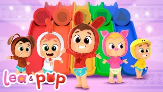 Baby Shark se divierte en los toboganes de colores 🦈🎢 Canciones infantiles de Lea y Pop