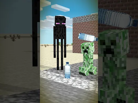 Old Herobrine bottleflip Challenge - Minecraft Short Animation (Pastlives - Sapientdream) #shorts