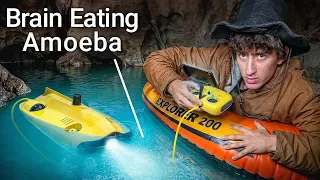 This Cave Pool is too Dangerous for Humans so I sent a RC submarine