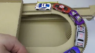 How to Make Cardboard  track Hot Wheels Toy Car Garage for Hot Wheels