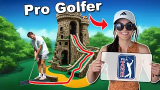 Can I Beat a PRO GOLFER At Mini Golf??