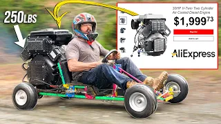 We Bought a GIANT Diesel V Twin from China and Put It on a Go Kart!