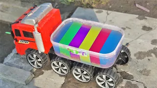 toy truck slide water color
