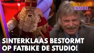 Sinterklaas rijdt dwars door muur de Vandaag Inside-studio in: ‘Kijk uit, aan de kant!!'