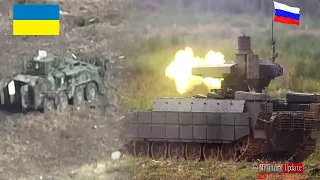 Panic Moment of Ukrainian Tanks Ambushed by Russia