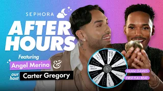 Carter Gregory Finally Tries False Lashes with Angel Merino | Sephora After Hours | Sephora