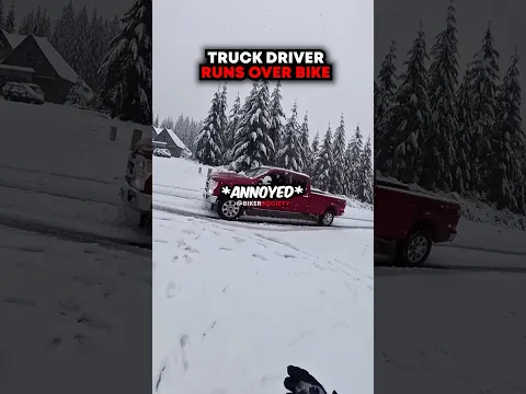 Truck Driver Runs Over Bike 🤯