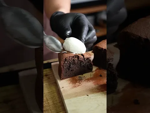 Delicious chocolate cake ガトー・オ・ショコラを作って食べる！ #shorts #asmr #cooking
