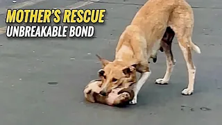 Heartbreaking or Heroic? Mom Dog Protects Her Puppy! 🐕❤️