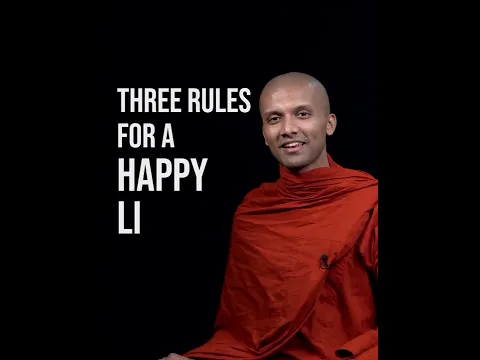 Three rules for a happy life !  | Buddhism In English #Shorts