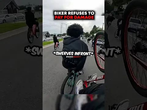 Biker Refuses To Pay For Damage 😬