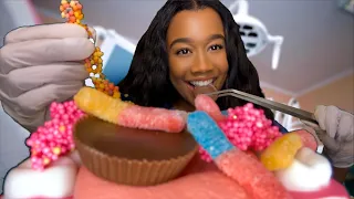 ASMR Dentist Cleans Your Teeth & Eats The Candy Out Of It 🦷🍫ASMR Dentist Role-play
