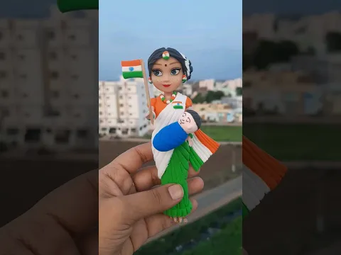 Independence day special🇮🇳💕Love India🇮🇳💞Old Doll Makeover To Cute Mother India Holding Indian Flag🥰