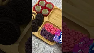 ASMR - Filling platter with sweets 🍫🤤 #viral #oddlysatisfying