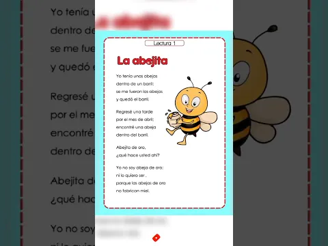 LECTURA CORTA PARA NIÑOS/ INCENTIVA LA LECTURA EN LOS PEQUES CON ESTAS RIMAS 💞 SUSCRIBETE