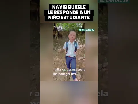 #ultimahora El Presidente Bukele responde a un niñ0 estudiante que le hizo una petición