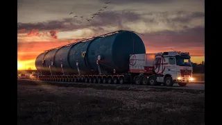 Ahola Special - One of the biggest transports on Estonian roads. Massive 300ton, H8m L60m long