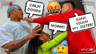 ACTING LIKE IM GOING TO HIT BESTFRIEND'S 7 YEAR OLD SISTER PRANK GONE BAD!