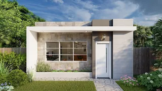 Casa de 6x12 metros con lavadero interior
