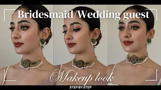 Bridesmaid/Wedding Guest Makeup Look✨step by step |malayalam