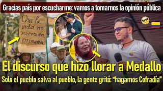 ❤EL DISCURSO QUE HIZO LLORAR A MEDELLÍN: un pueblo EN PAZ que NO volverá a dormirse, "afuera Fico"