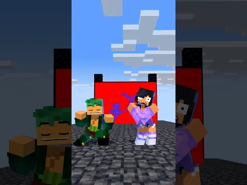 Hole in the wall lonely dance with zoro and aphmau #minecraft #aphmau #kolongocraft