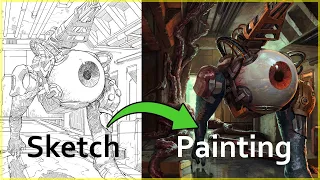 ORBB Fan Art: From Sketch to Final Painting | Quake 3 Arena