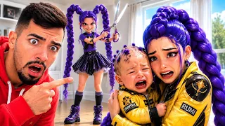 LILY LOVE BRANDS CORTOU O CABELO DA FILHA DAS GUERREIRAS K-POP! 