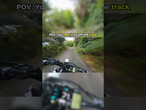 pov you nearly fly off the track #dirtbike #nearmiss #trailride #enduro #yz450f