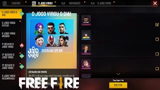 NOVO! COMO PEGAR OS PERSONAGENS DE GRAÇA (ALOK E CR7) NO NOVO EVENTO (O JOGO VIROU) NO FREE FIRE