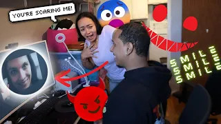 “SMILE” SCARE PRANK ON GIRLFRIEND