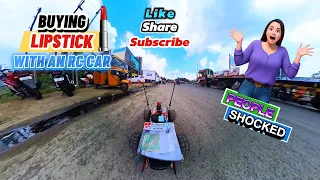 BUYING LIPSTICK💄 WITH AN RC CAR
