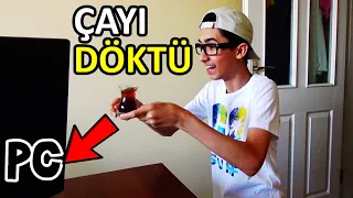 MİSAFİR ÇOCUK BİLGİSAYARIMA ÇAY DÖKTÜ EVDEN KOVDUM | PARODİ