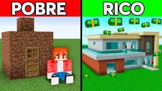 Fui de Casa POBRE a Casa RICA en Minecraft!