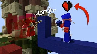 BedWars just using BLOCK?! Tasting the Block Power || Minecraft Bedwars Funny Moments
