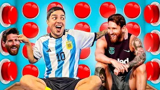 100 BOTONES MISTERIOSOS CON MESSI !!