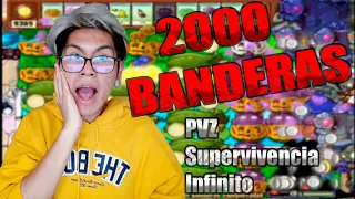 LLEGANDO A 2000 BANDERAS EN PVZ SUPERVIVENCIA INFINITO