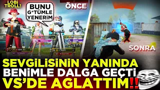 SEVGİLİSİNİN YANINDA BENİMLE DALGA GEÇTİ... AYARI VERDİM ! LOBİ TROLL / PUBG MOBİLE