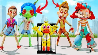Animatronics PODEM Salvar BEBE CHICA da FAMILIA LUCA.exe? | GTA V Five Nights at Freddy's