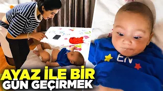 BİR GÜNLÜĞÜNE BEBEK BAKICISI OLDUM !! ( AYAZLA UYUYAKALDIM!! )