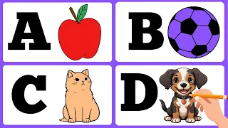 Fun and Easy Way to Learn English Alphabet through Drawing | Live Examples Included | abcd