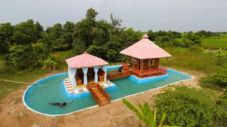 [Full] Build A Bamboo Resort In The Middle Of A Swimming Pool, Beautiful, Suitable For Relaxation