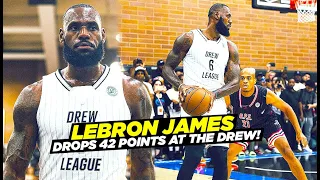 LeBron James Shuts Down TRASH TALKER at The Drew League!! Drops 42 Points & 16 Rebounds